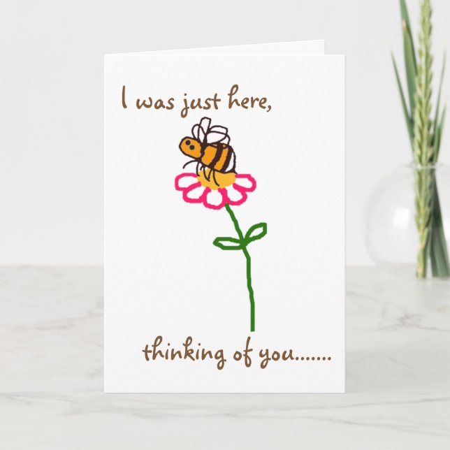 BuzzAboutBees 'Thinking Of You' - Sweet Little Bee Card (Front)