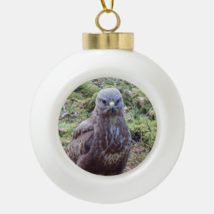 Buzzard Attitude Winter Bird Ornament Ceramic Ball