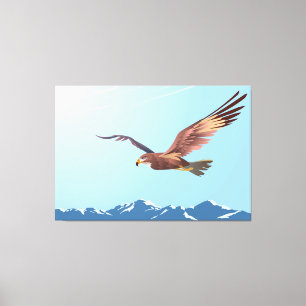 Buzzard Flying Canvas Print