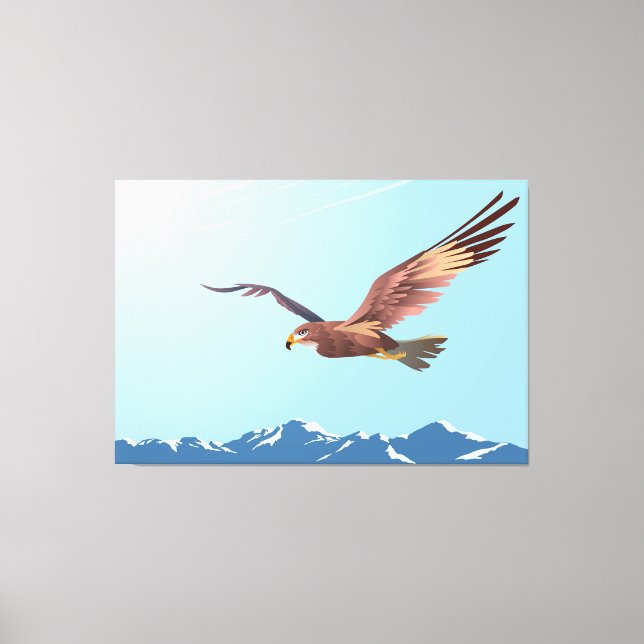 Buzzard Flying Canvas Print (Front)