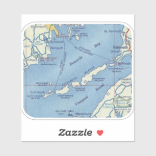 Buzzards Bay Vintage Map