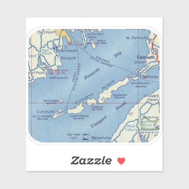 Buzzards Bay Vintage Map (Sheet)