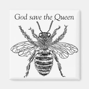 buzzart queen bee magnet