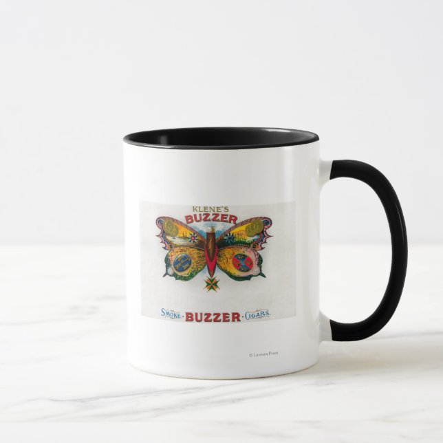 Buzzer Cigar Box Label Mug (Right)