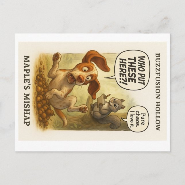 Buzzfusion Hollow Maple’s Mishap Greeting Card! Postcard (Front)