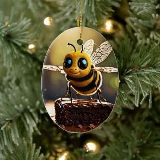"Buzzing Beauty: Discover the World of Local Honey Ceramic Tree Decoration