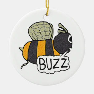 Buzzing Bee Ceramic Tree Decoration