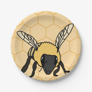 Buzzing Bee Honeycomb Beehive Paper Plate