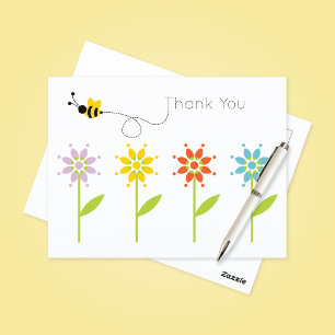 Buzzing Bumblebee Thank You Postcard