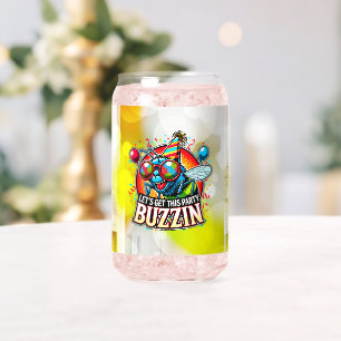 Buzzing Celebration Can Glass