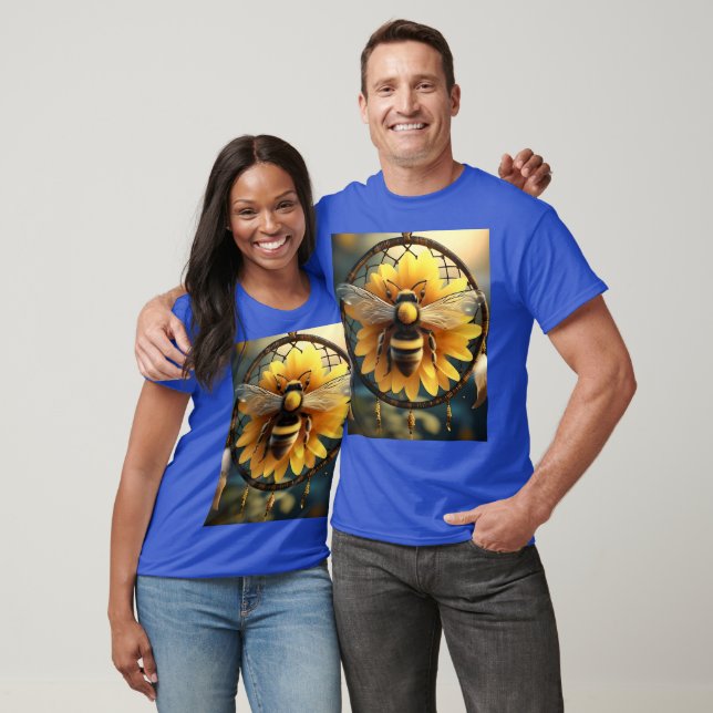 "Buzzing Dreams: Sunflower Bee Dreamcatcher" T-Shirt (Unisex)