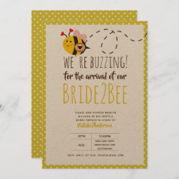 BUZZING For ARRIVAL of BRIDE2BEE Bridal Shower Bee Invitation