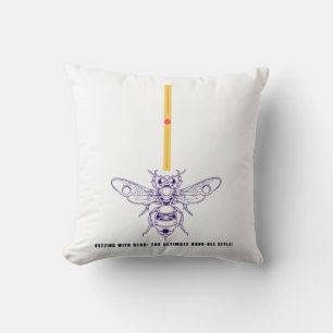 Buzzing with Gear: Robo-Bee Style! Cushion