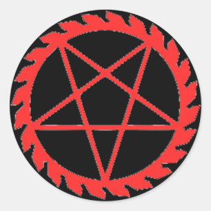 Buzzsaw Pentagram Sticker