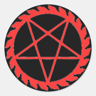 Buzzsaw Pentagram Sticker