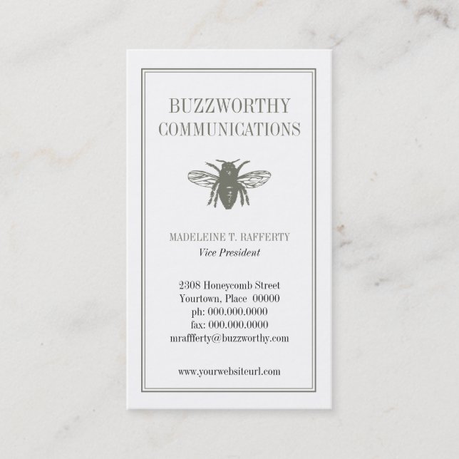 Buzzworthy Business Card (Front)
