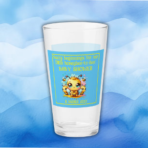 Buzzy beginnings honeybee-to-bee Baby Shower   Glass