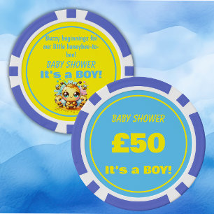 Buzzy beginnings honeybee-to-bee Baby Shower   Poker Chips