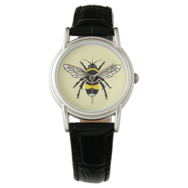 Buzzy Bumble BEE - Nature - Wildlife -Yellow Watch (Front)