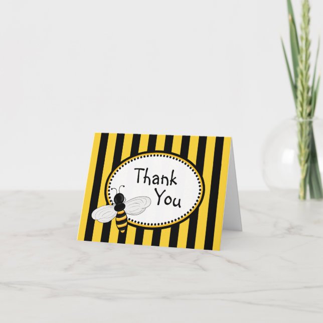 Buzzzing Bees Thank You Note Cards (Front)