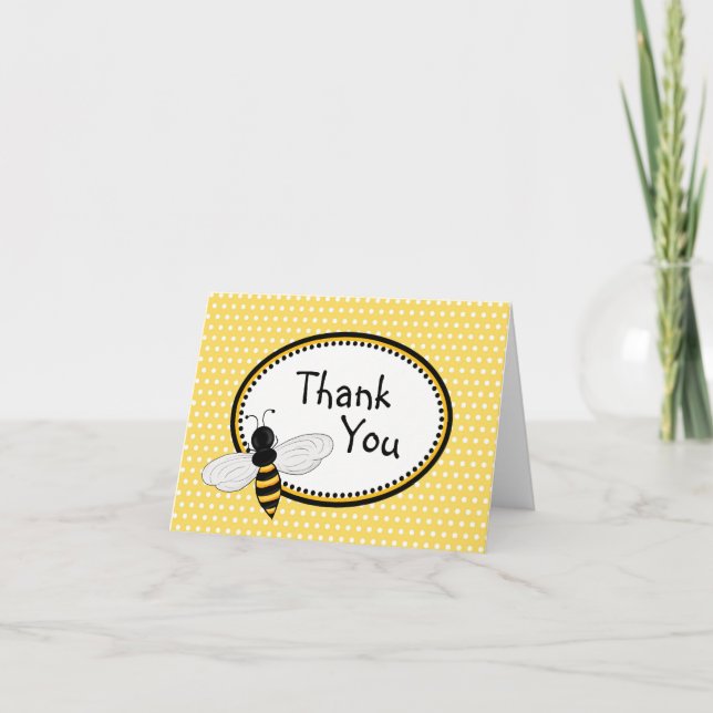 Buzzzing Bees Thank You Note Cards (Front)