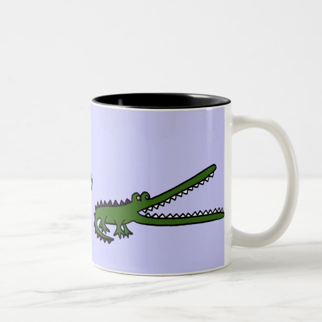 BV- Funny Crocodile and Footprints Mug (Right)