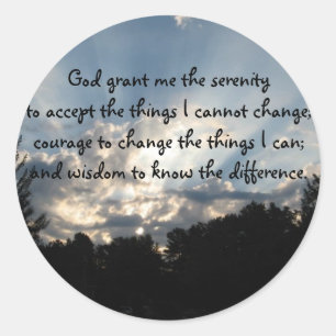 BV- Sunrise Serenity Prayer Stickers