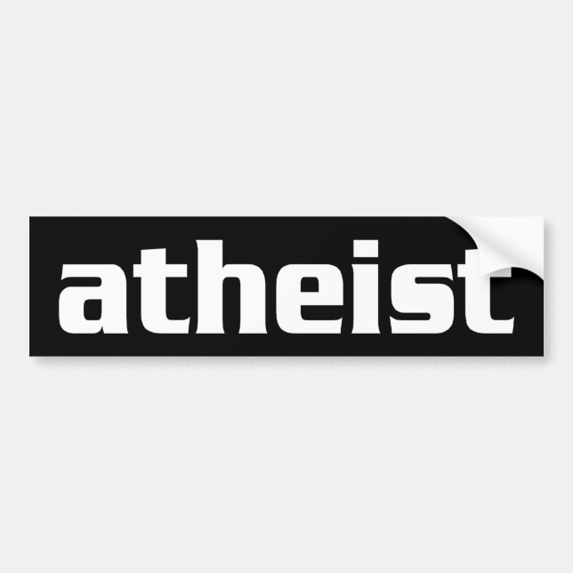BW_atheist1 Bumper Sticker (Front)