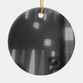 BW backgammon Ceramic Tree Decoration