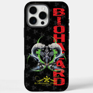 BW! BIOHAZARD WARNING! SKULL iPhone 16 PRO MAX CASE