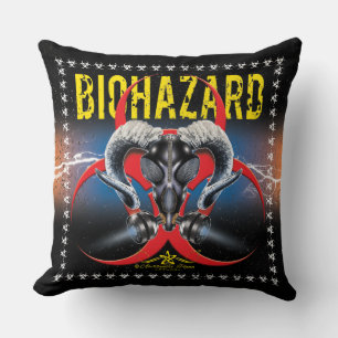 BW! BIOHAZARD WARNING! SKULL CUSHION