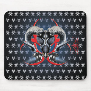 BW! BIOHAZARD WARNING! SKULL MOUSE MAT