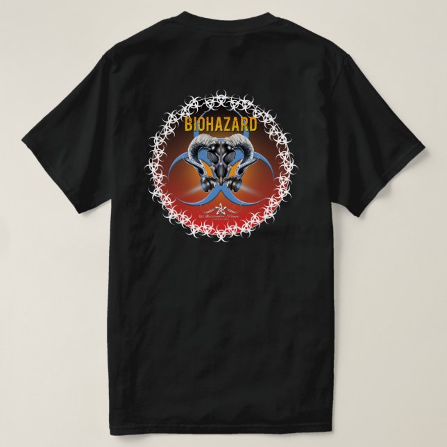 BW! BIOHAZARD WARNING! SKULL T-Shirt (Design Back)