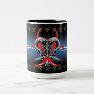 BW! BIOHAZARD WARNING! SKULL Two-Tone COFFEE MUG
