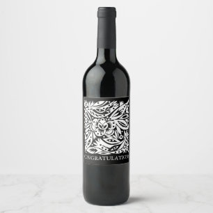 BW Bird Art Cutouts Wine Label
