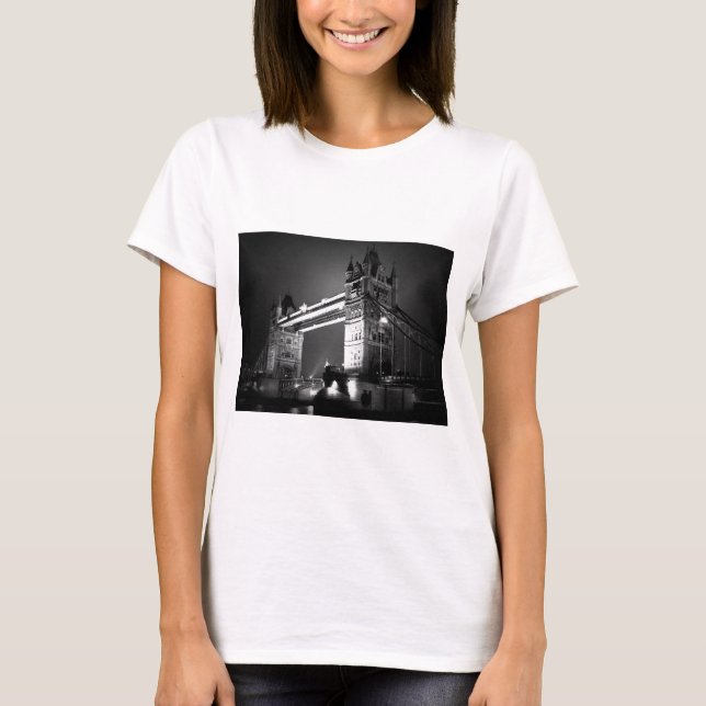 BW Black & White London Tower Bridge T-Shirt (Front)