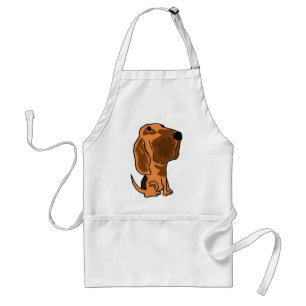 BW- Bloodhound Cartoon Apron