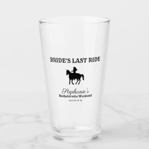 BW  Bride's Last Ride Bachelorette Weekend  Glass