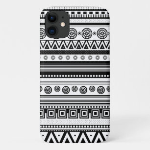 BW decorative aztec texture iPhone 11 Case