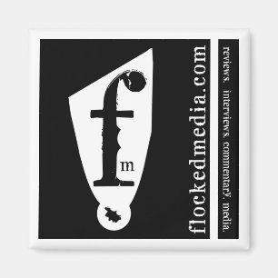 BW Flocked Ad Square Magnet