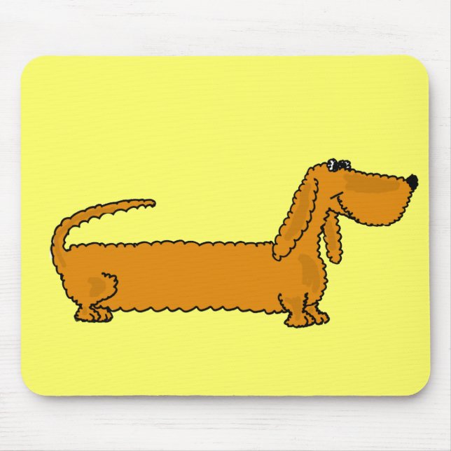 BW- Funny Dachshund Mousepad (Front)