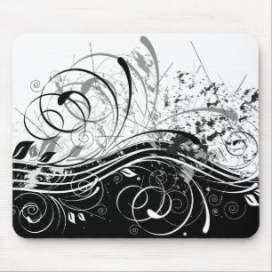 BW grunge Mouse Mat
