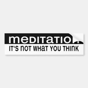 BW_meditation Bumper Sticker