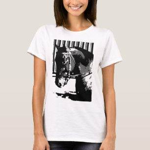 BW Stallion Horse T-Shirt