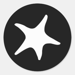 BW Starfish Classic Round Sticker