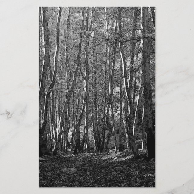 BW Trees Stationery (Front)