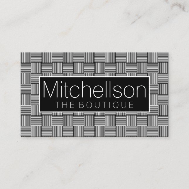 BW Weave Black Label Business Card (Front)