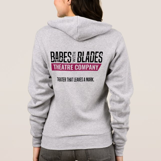 BWBTC Fleecy Jacket Hoodie with Tagline (Back)