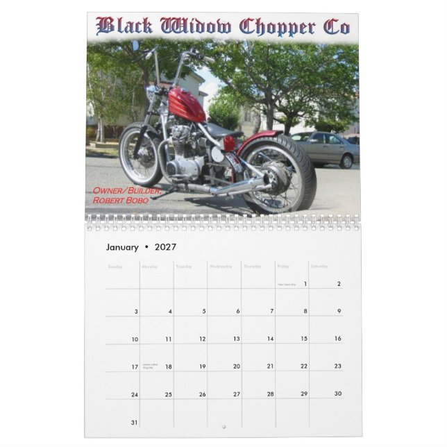 BWC 2007 chopper calendar (Jan 2027)
