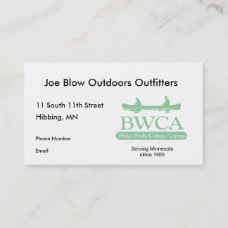 BWCA APPOINTMENT CARD